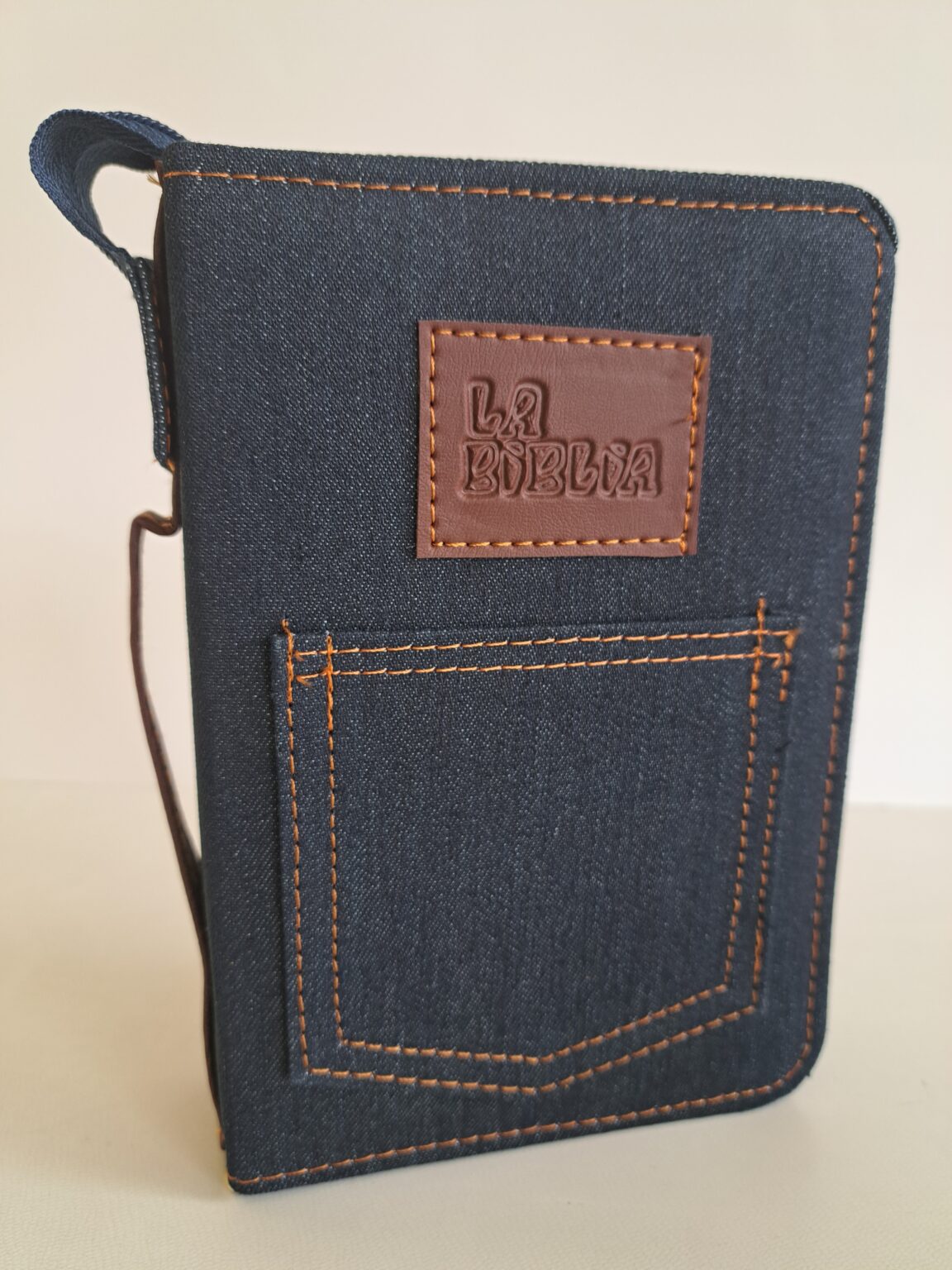 Forro para Biblia Latinoamericana bolsillo mezclilla