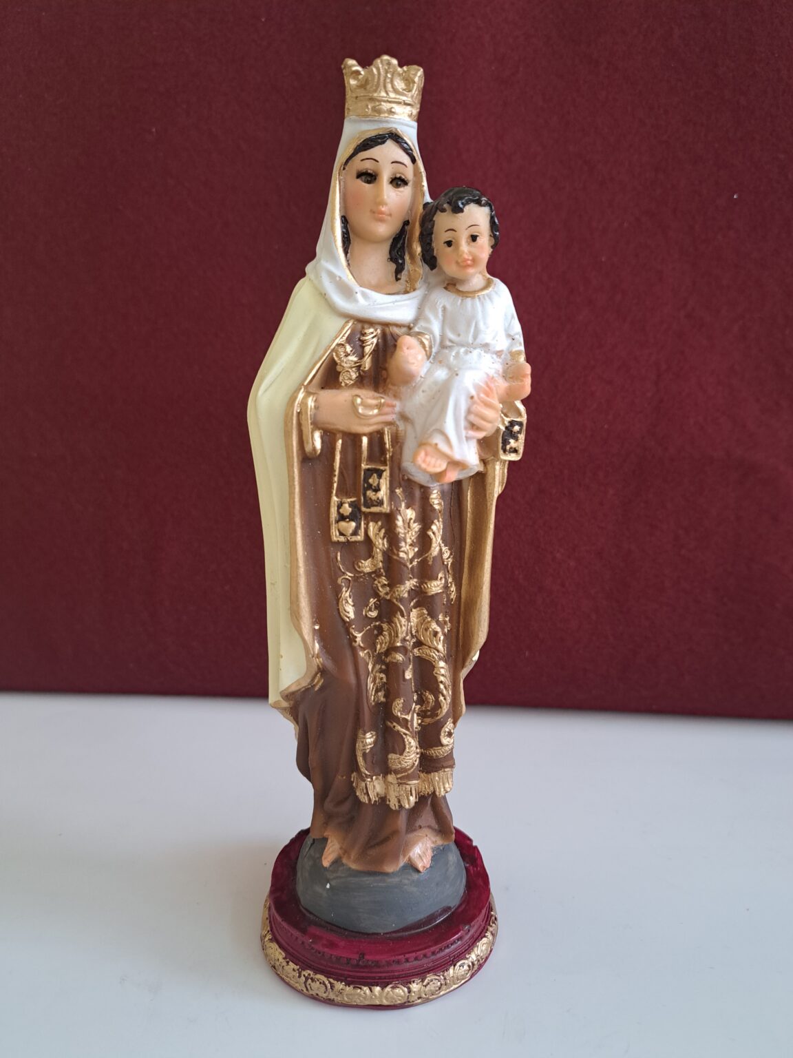Virgen del Carmen bulto 15 cm