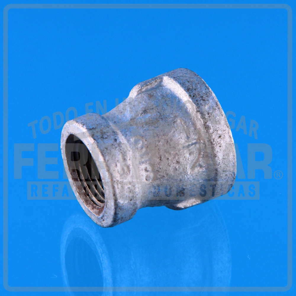 COPLE REDUCCION GALVANIZADO 1/2 A 3/8