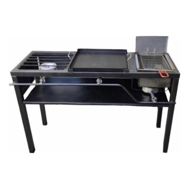 ESTUFON CON PARRILLA PLANCHA Y FREIDORA