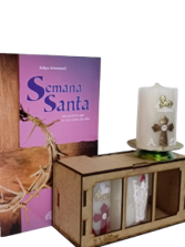 Paquete Semana Santa (Libro mas 3 cirios pequeños de 9 x 4.5 cm)