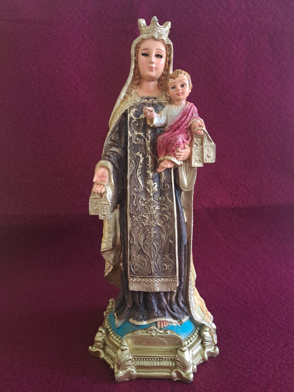 Virgen del Carmen bulto 30 cm