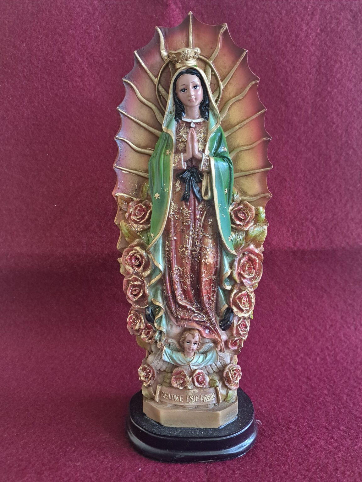 Virgen de Guadalupe bulto 30 cm