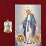Pack Medalla Virgen Milagrosa con 10 estampas